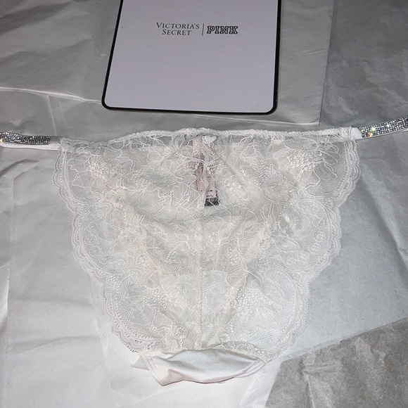 Victoria’s Secret Lace Cheeky Shine Rhinestones Strap Panty XXL - Picture 11 of 13